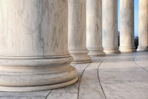 Court columns representing the services of personal injury attorney office Leav & Steinberg LLP in New York, NY